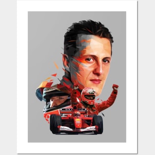 Michael Schumacher low poly Posters and Art